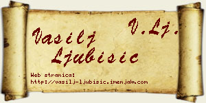 Vasilj Ljubišić vizit kartica